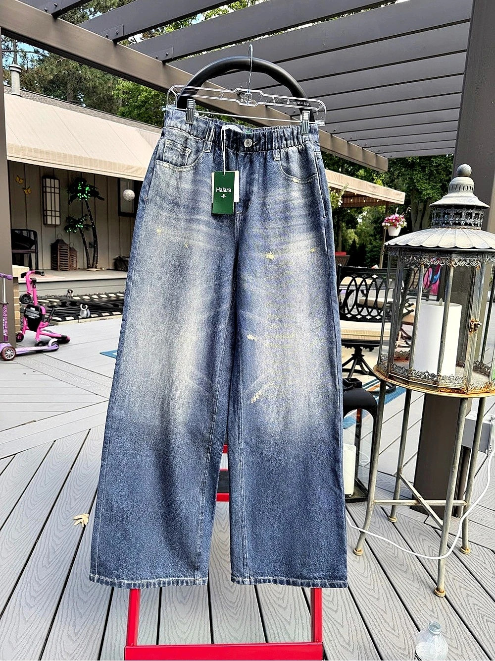 NWT Halara Women's Straight Leg Jeans Blue Small NWT